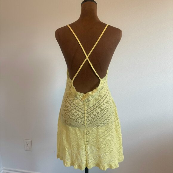 Victoria's Secret Y2K Vintage Yellow Sheer Nightie Sleep Dress Women's Size M. - Picture 5 of 8